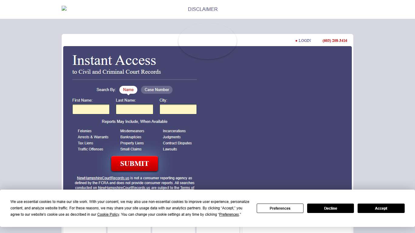 New Hampshire Court Records | NewHampshireCourtRecords.us